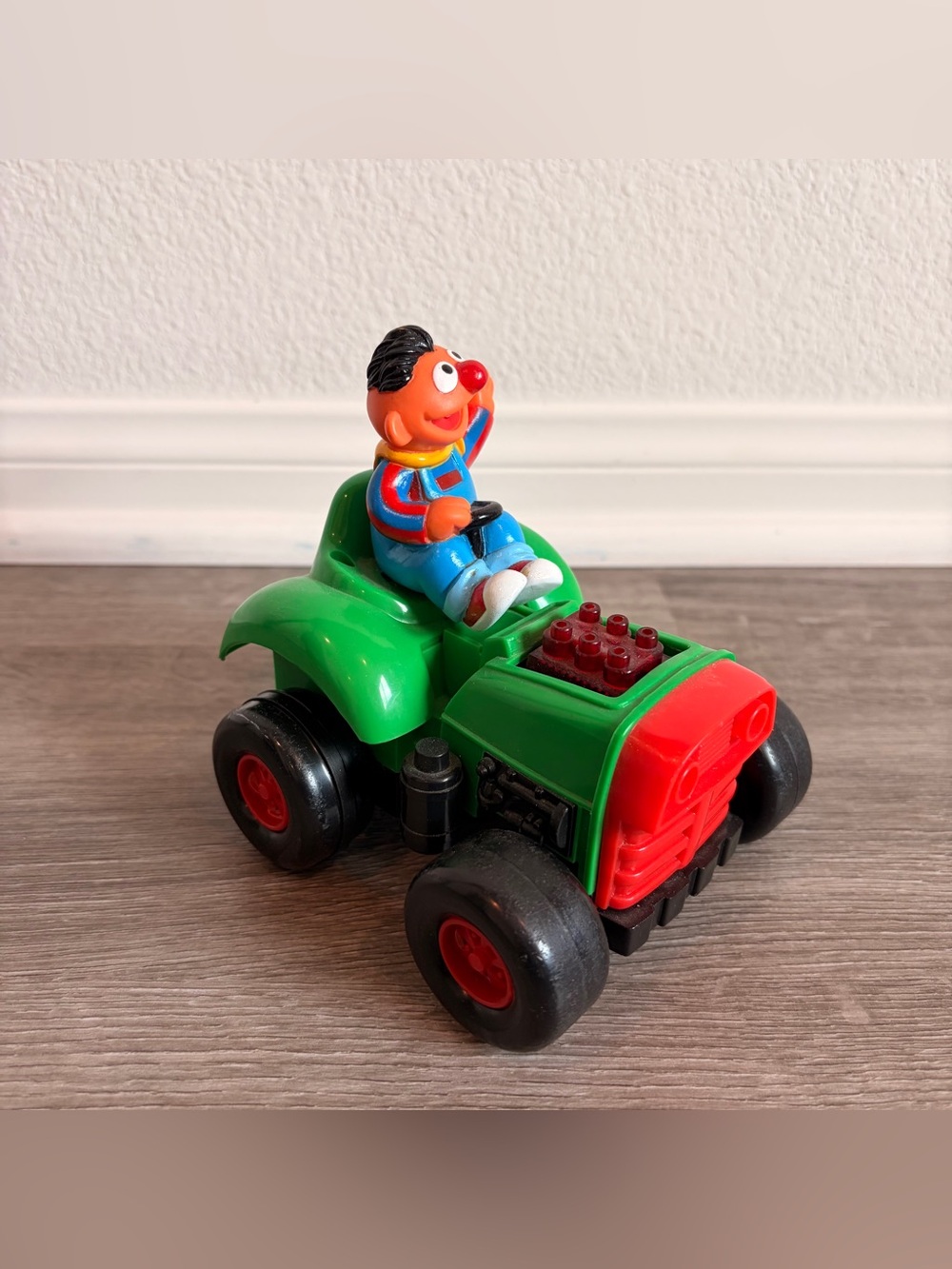 Sesame Street Ernie vintage tractor toy